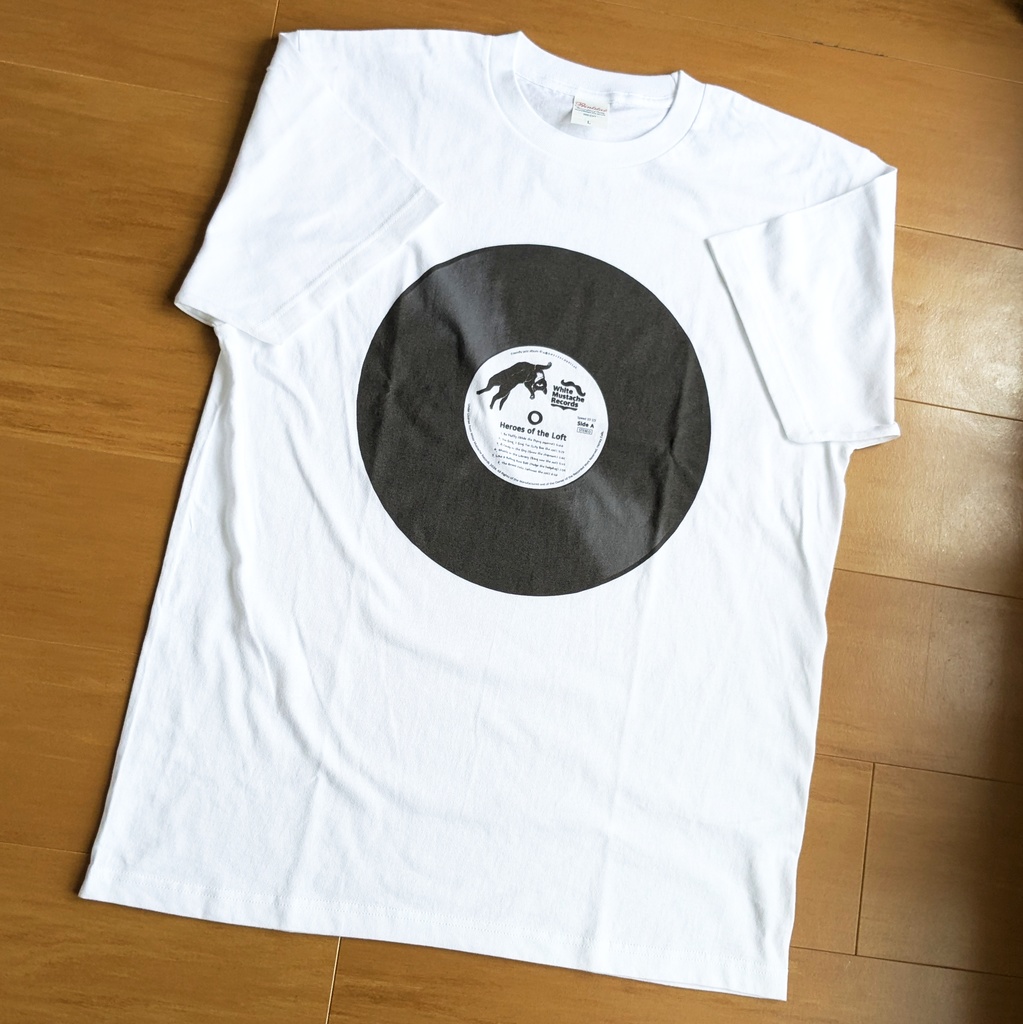 Tシャツ(白ひげレコード社/白)