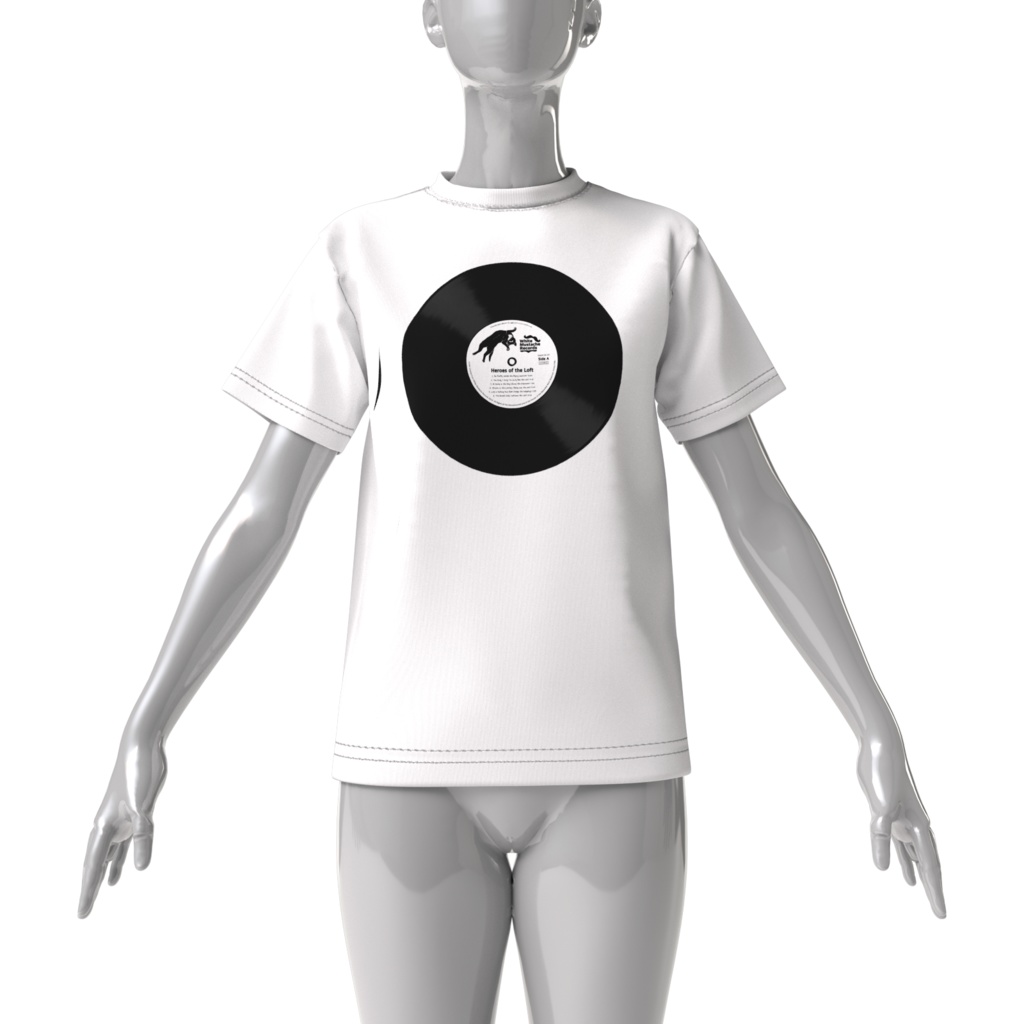 ビッグシルエットT(白ひげレコード社/白)