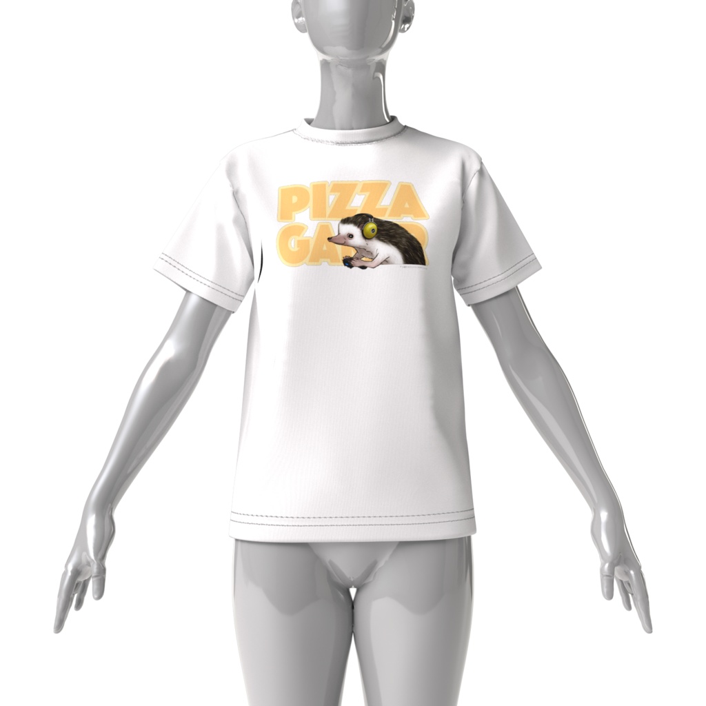 ビッグシルエットT(ピザゲーマー/ハリネズミ)