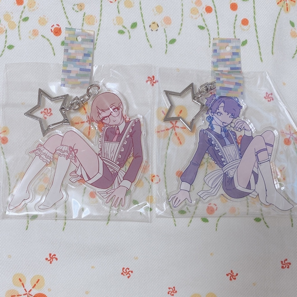 アクリルキーホルダー 眼鏡メイド