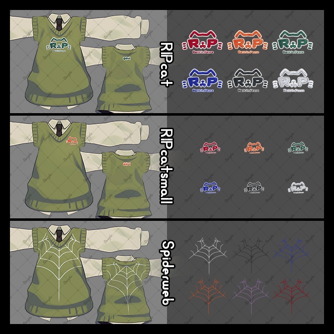 【キプフェル Kipfel専用】ベスト用ハロウィン風テクスチャ