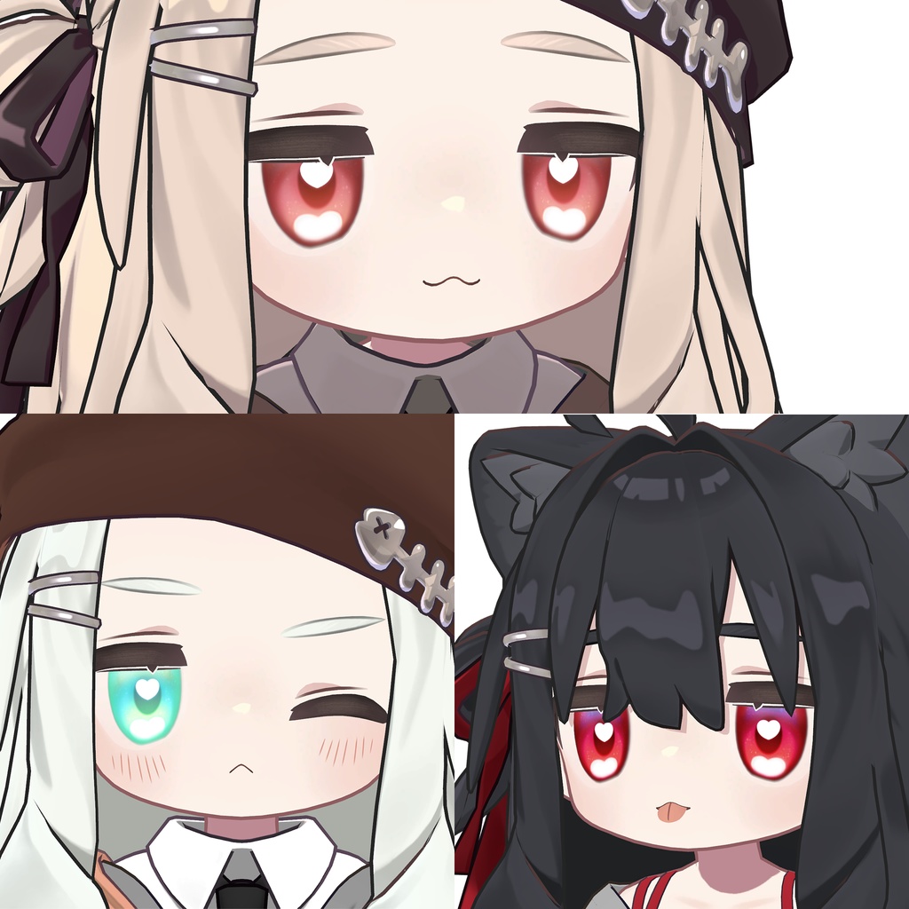 【キプフェル kipfel専用】きゅるWハートアイテクスチャ