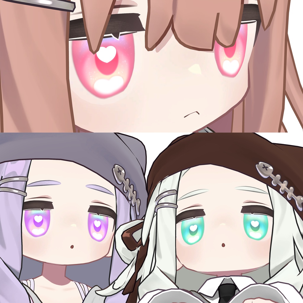 【キプフェル kipfel専用】きゅるWハートアイテクスチャ