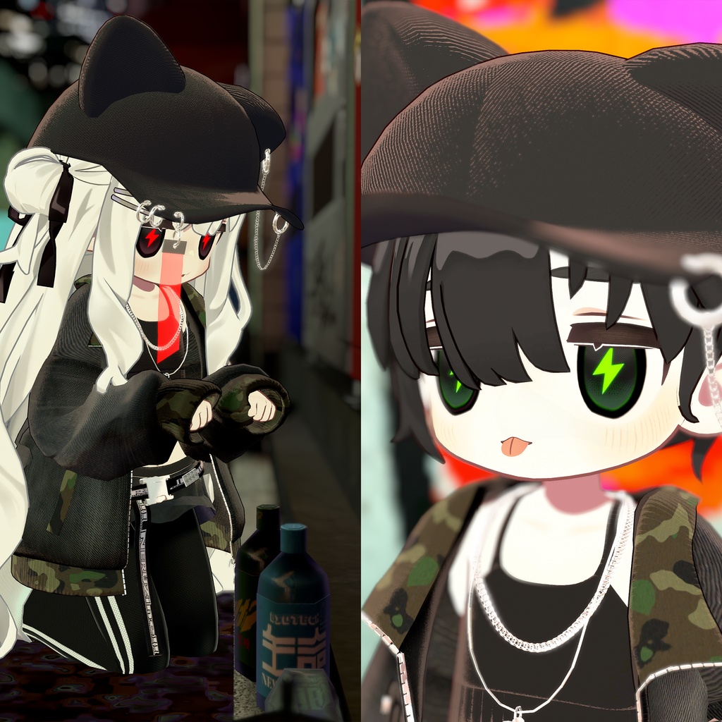 【キプフェル kipfel専用】ネオンイナズマアイテクスチャ