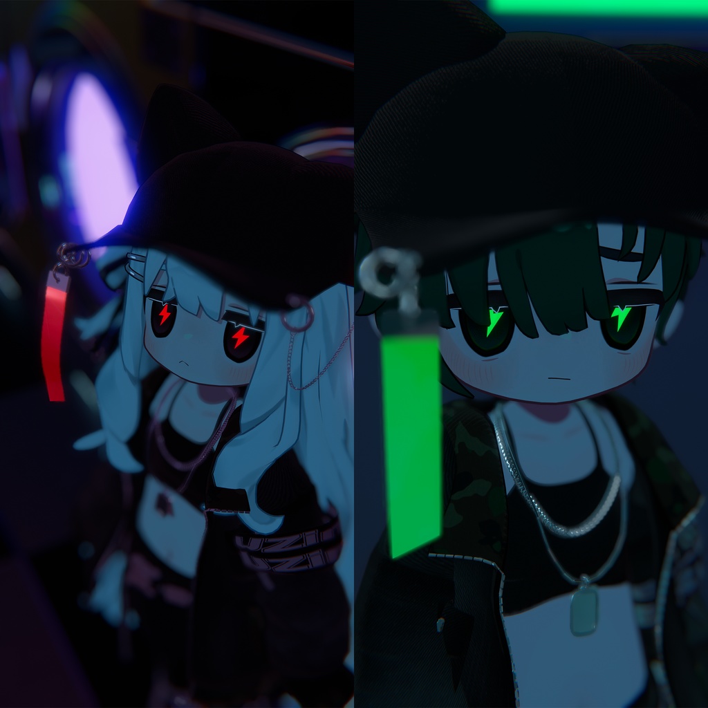 【キプフェル kipfel専用】ネオンイナズマアイテクスチャ