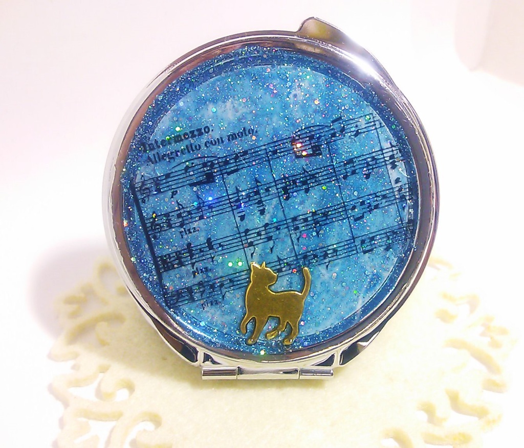 ミラー変更)お散歩ねこちゃん両面ミラー