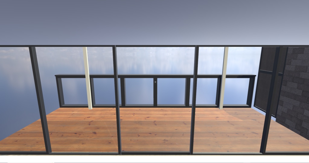3DCG 【balcony】シンプルなベランダ