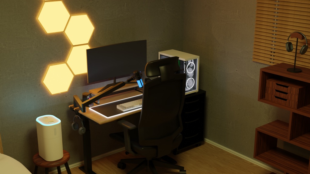 3DCG 【StylishGamingRoom】ゲーミングルーム