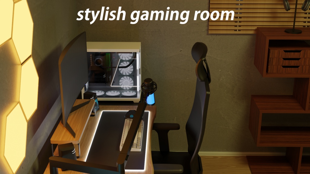 3DCG 【StylishGamingRoom】ゲーミングルーム