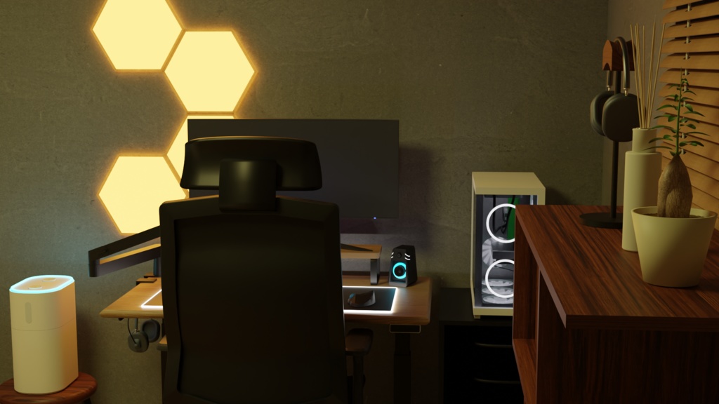 3DCG 【StylishGamingRoom】ゲーミングルーム