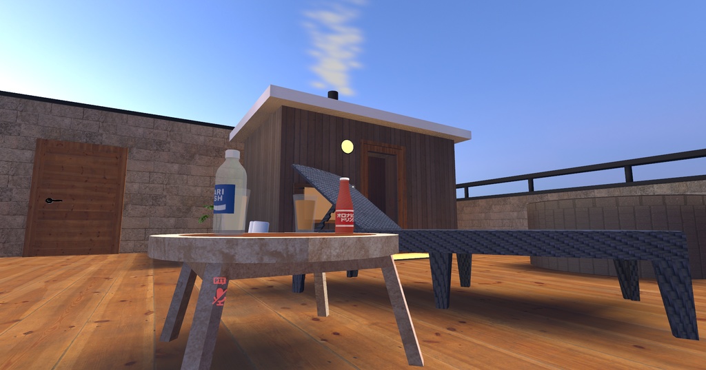 3Dモデル【RoofTopSauna】~屋上サウナテラスでととのう~サウナチルパック付き