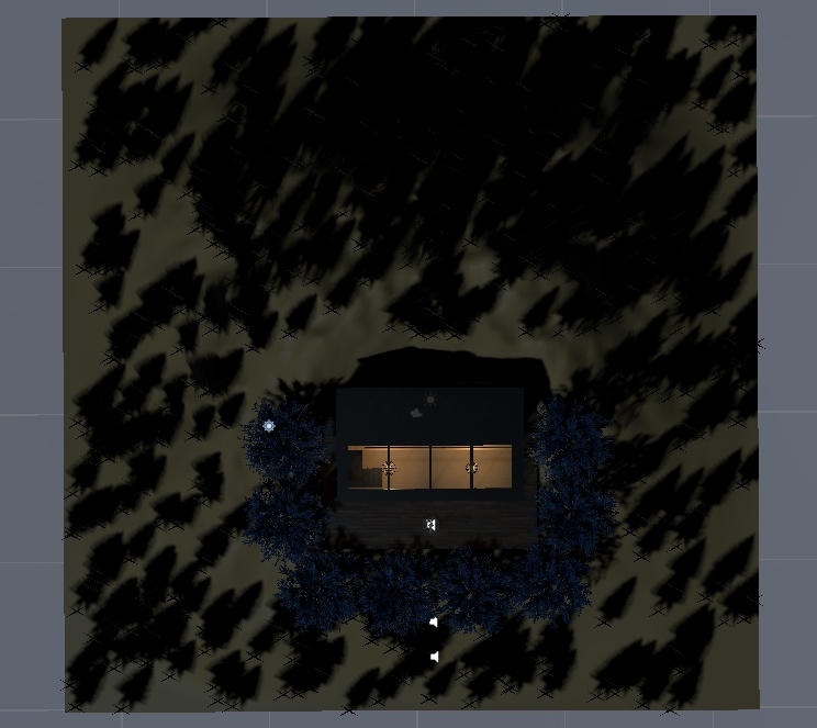 3Dモデル【ForestVira】静かな森の中のヴィラ