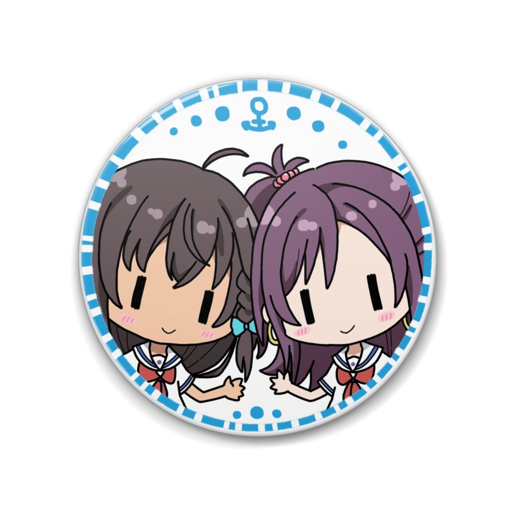 サトまゆちゃん なかよしペア缶バッジ