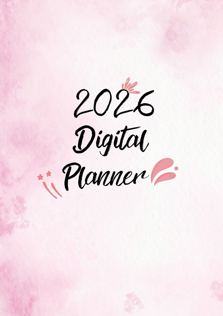 [2026] Pastel Planner | デジタルプランナー | iPad GoodNotes | Pink