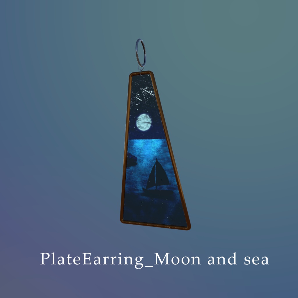 PlateEarring_Moon and sea