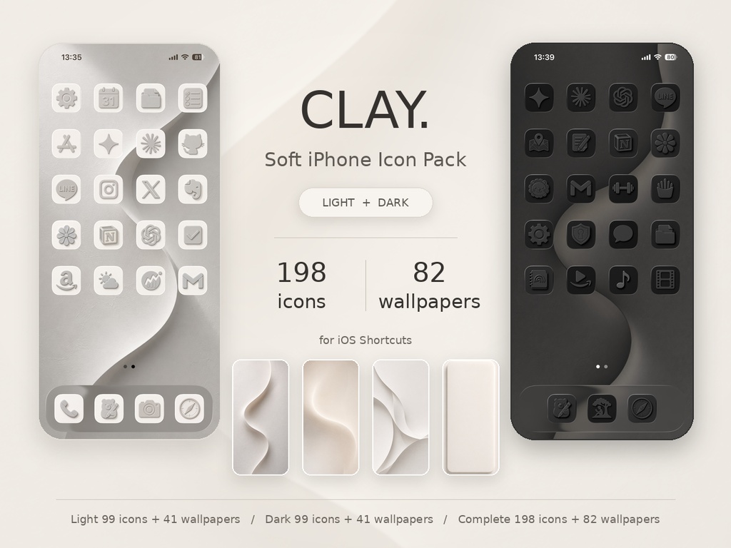 CLAY. iPhone Icon Pack