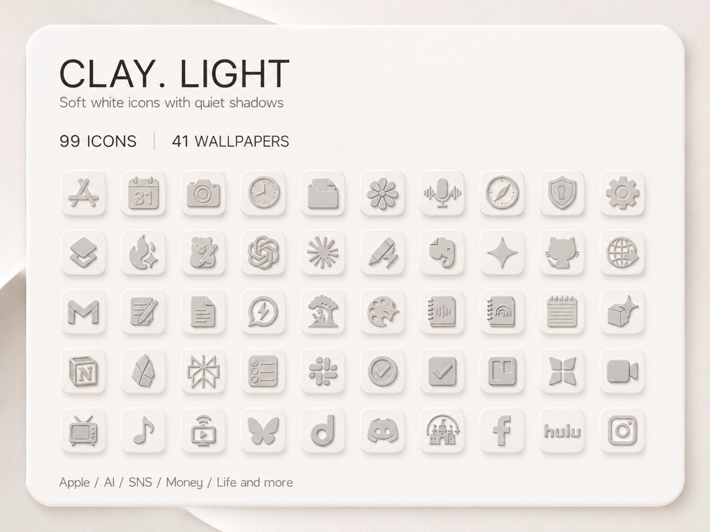 CLAY. iPhone Icon Pack