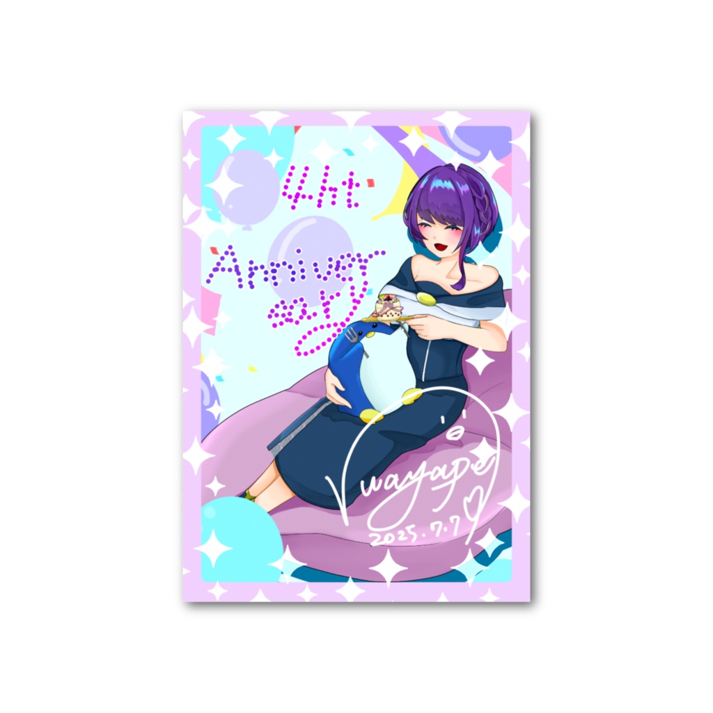 4周年記念フォト風カード~笑顔Ver~