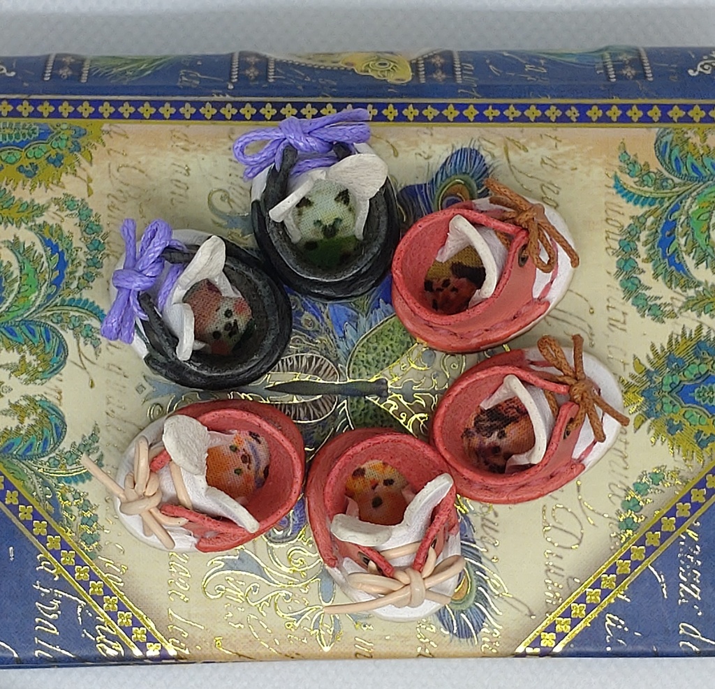 10cmぬいぐるみ用レザーシューズ