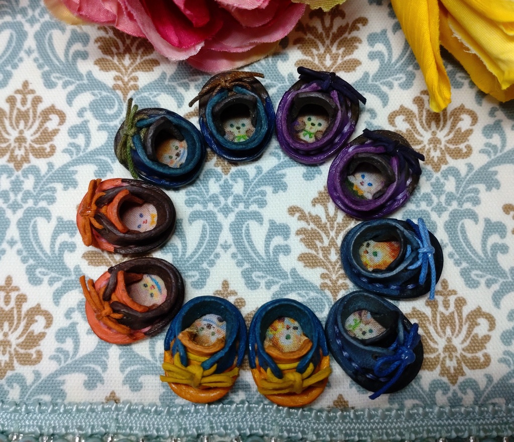 10cmぬいぐるみ用レザーシューズ