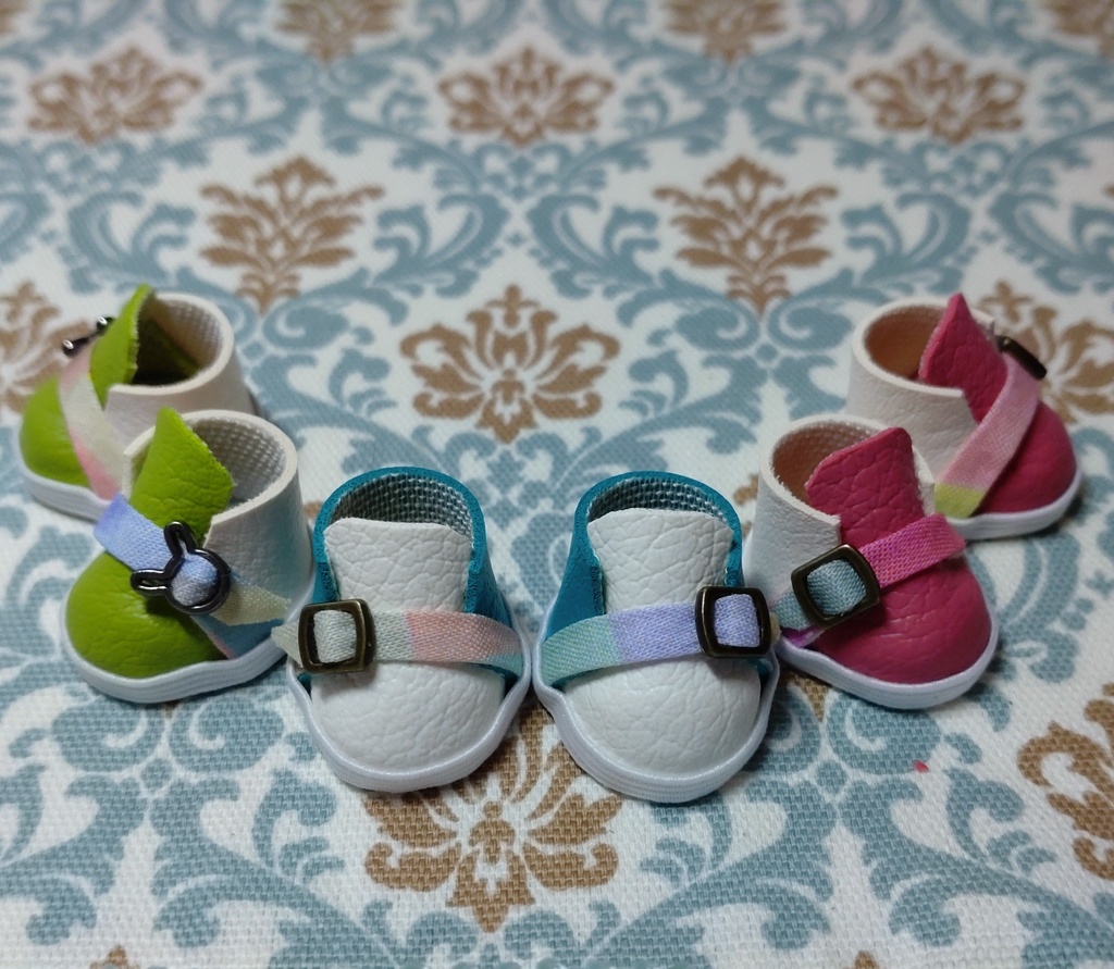 10cmぬいぐるみ用・ベルトシューズ&レザーシューズ