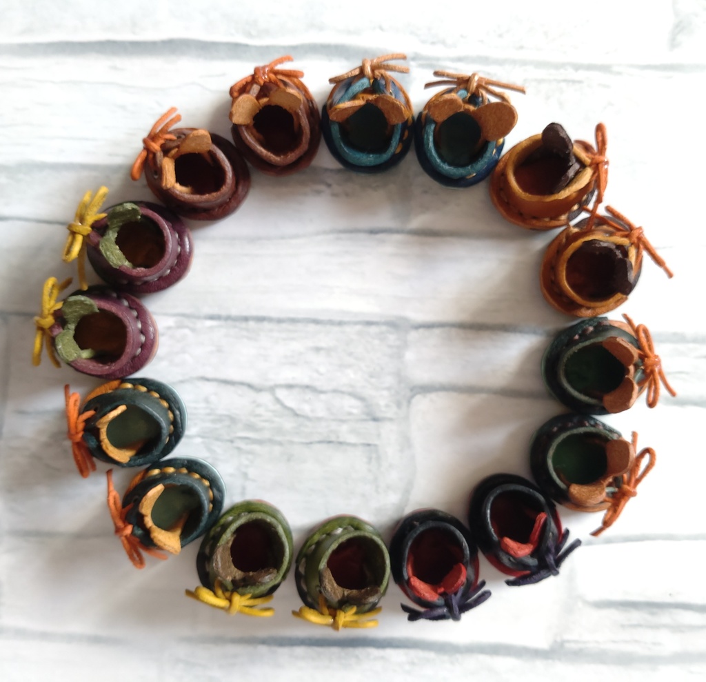 10cmぬいぐるみ用レザーシューズ■B品■秋色Lapin