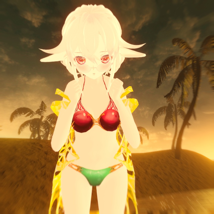 【VRoidカスタムアイテム】メタルビキニセット2022