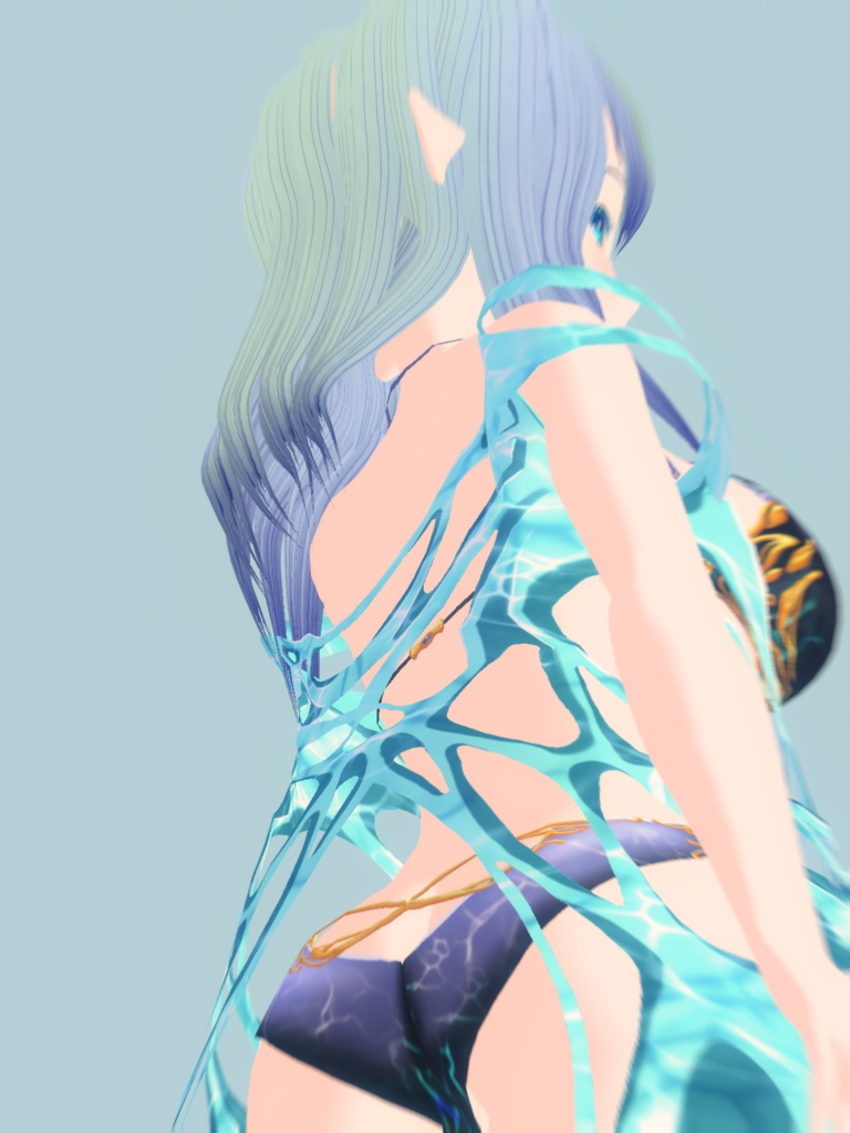 【VRoidカスタムアイテム】メタルビキニセット2022