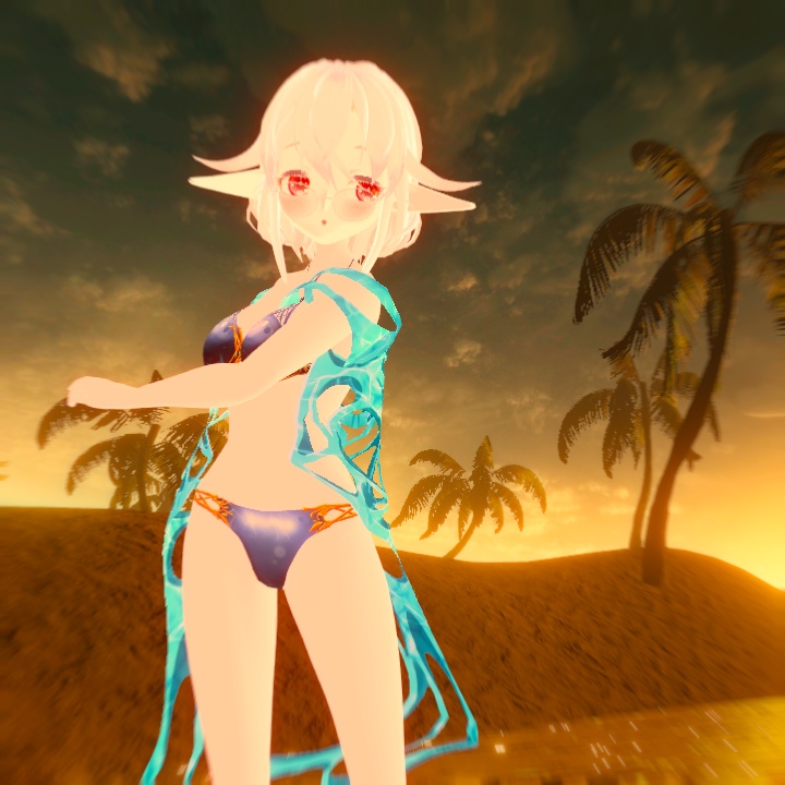 【VRoidカスタムアイテム】メタルビキニセット2022