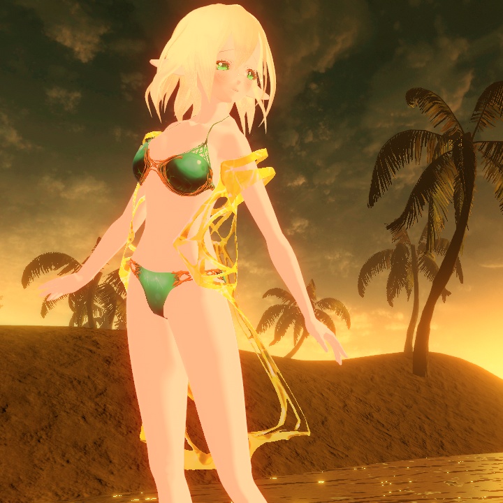 【VRoidカスタムアイテム】メタルビキニセット2022