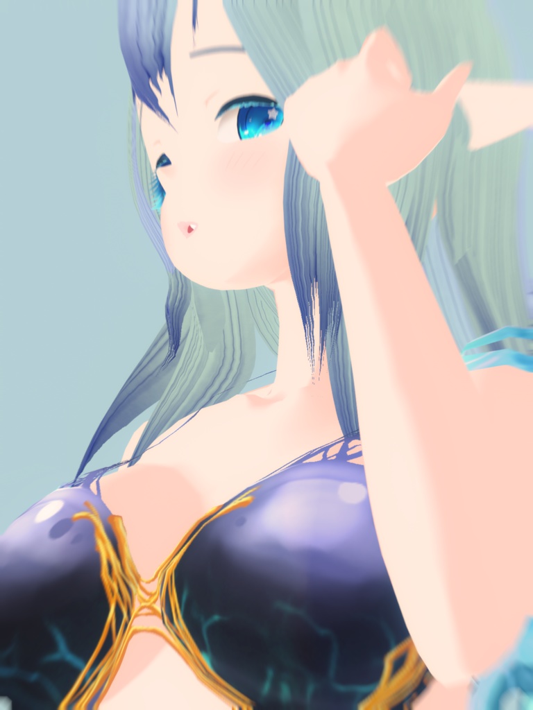 【VRoidカスタムアイテム】メタルビキニセット2022