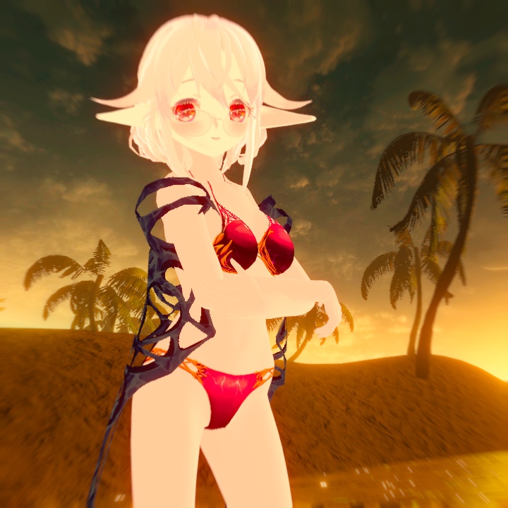 【VRoidカスタムアイテム】メタルビキニセット2022