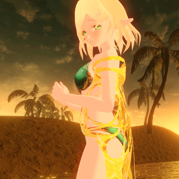 【VRoidカスタムアイテム】メタルビキニセット2022