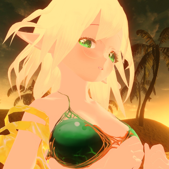 【VRoidカスタムアイテム】メタルビキニセット2022