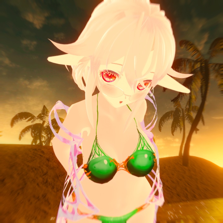 【VRoidカスタムアイテム】メタルビキニセット2022