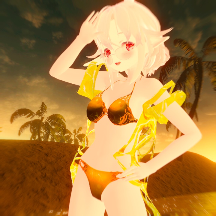 【VRoidカスタムアイテム】メタルビキニセット2022