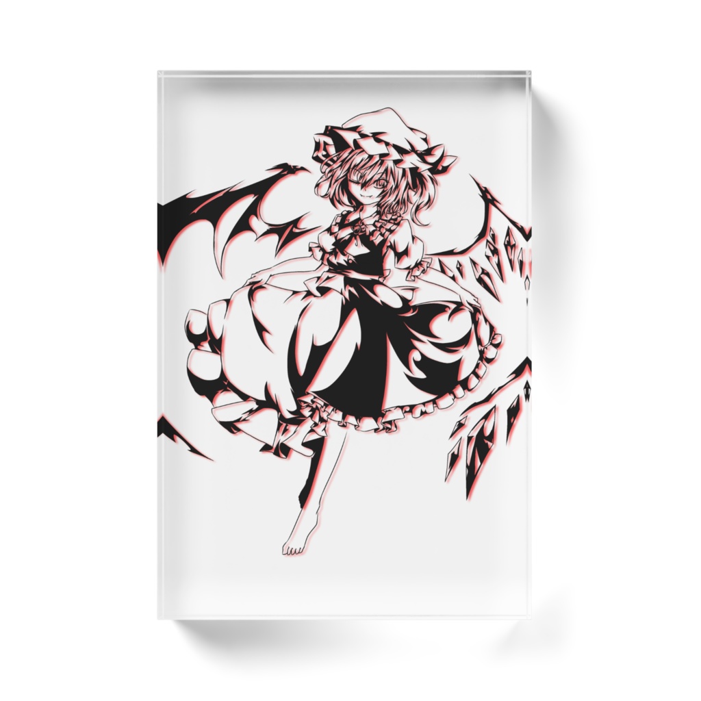 レミフラ切り絵風アクリルブロック