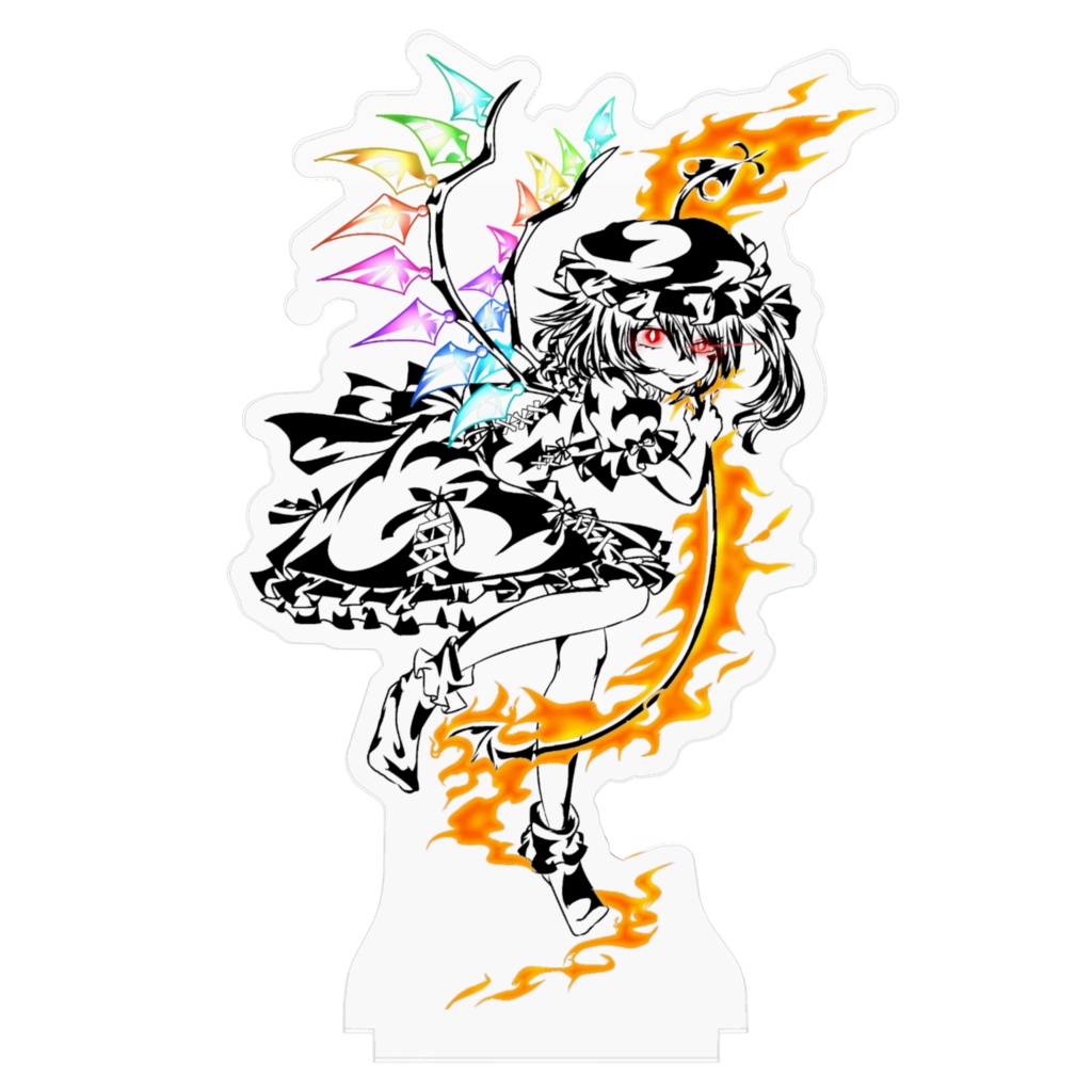 切り絵風フランドールアクリルフィギュア黒