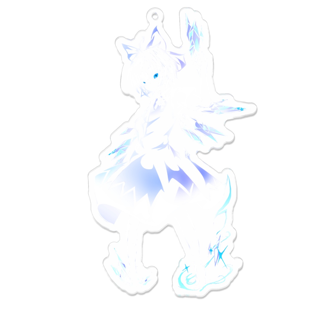 東方切り絵風チルノ アクリルキーホルダー