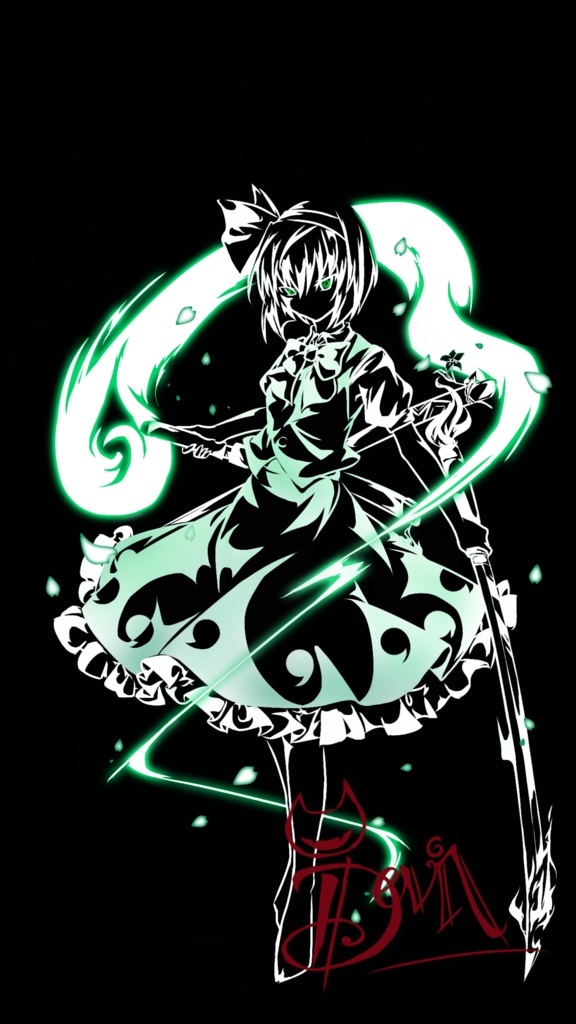 東方切り絵風妖夢 アクリルキーホルダー