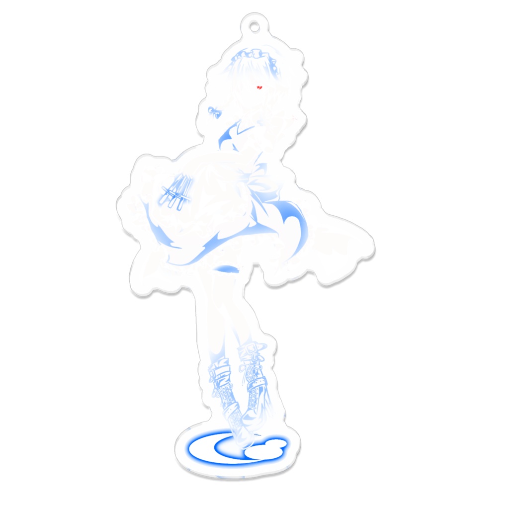 東方切り絵風咲夜 アクリルキーホルダー