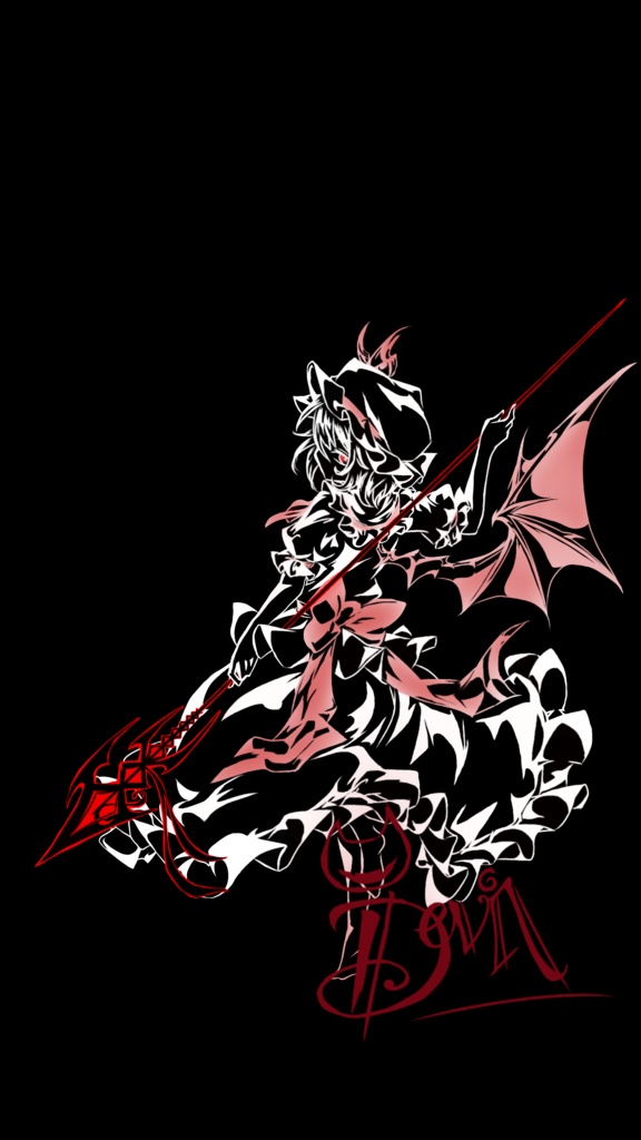 東方切り絵風レミリア アクリルキーホルダー