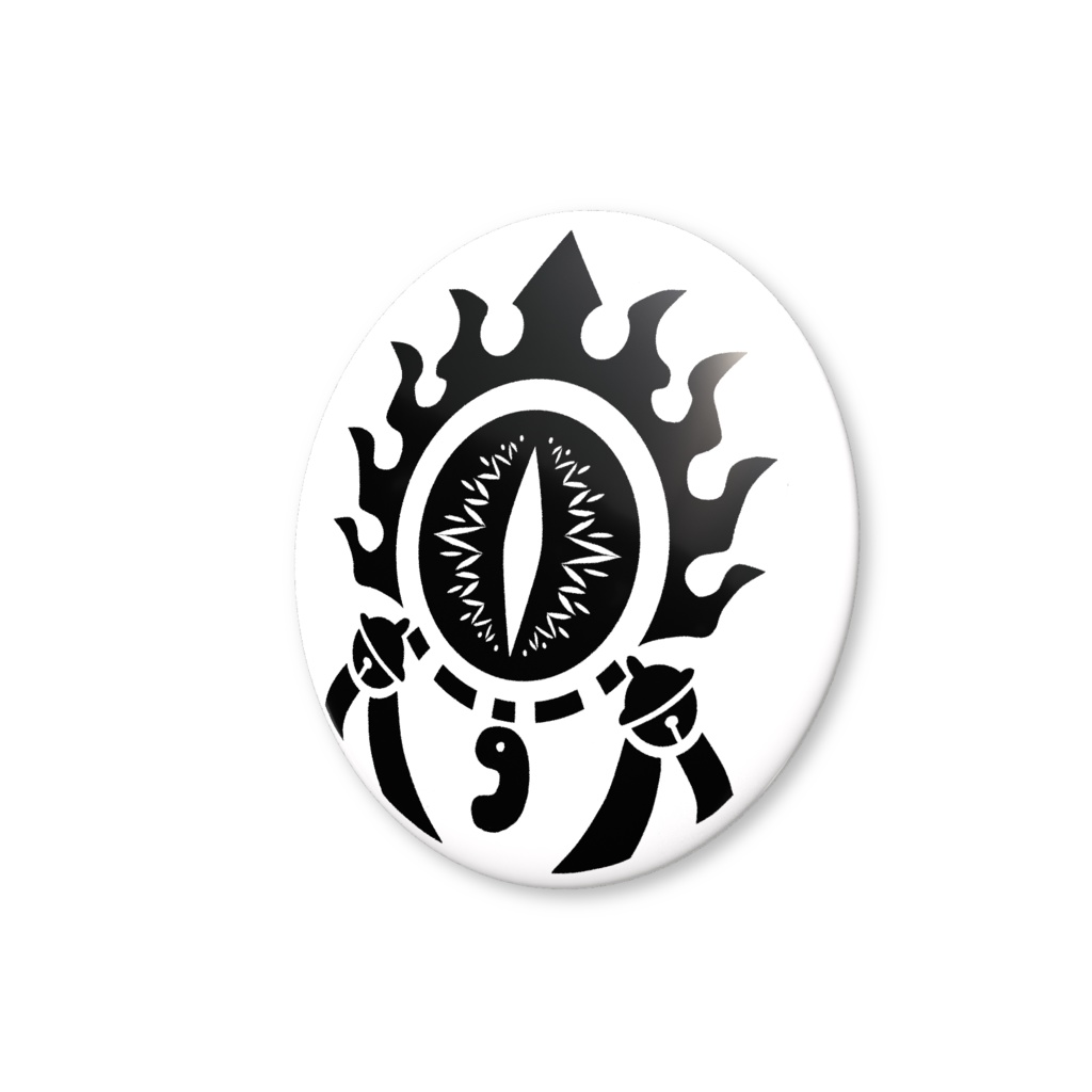 緋色の闇に誘いの眼 缶バッジ