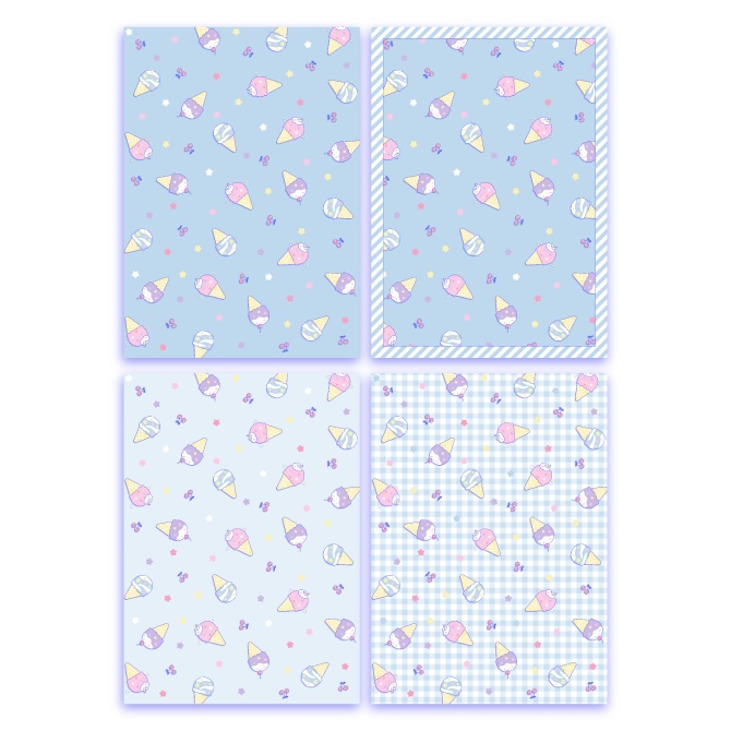 ポップなアイスクリーム素材