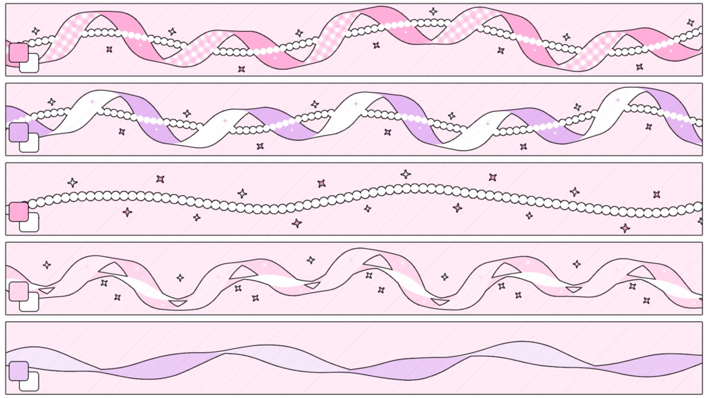 パール&リボンあしらいブラシセット