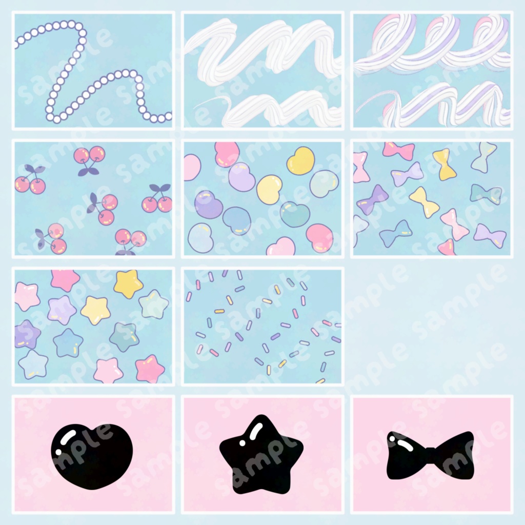 ホイップクリームデコブラシセットレトロポップVer.