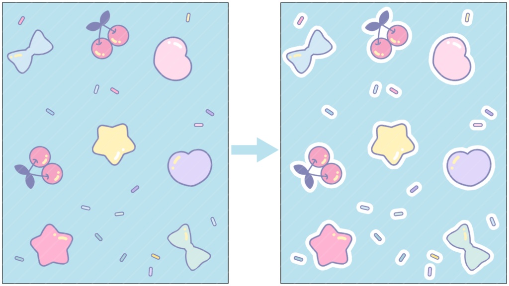 ホイップクリームデコブラシセットレトロポップVer.
