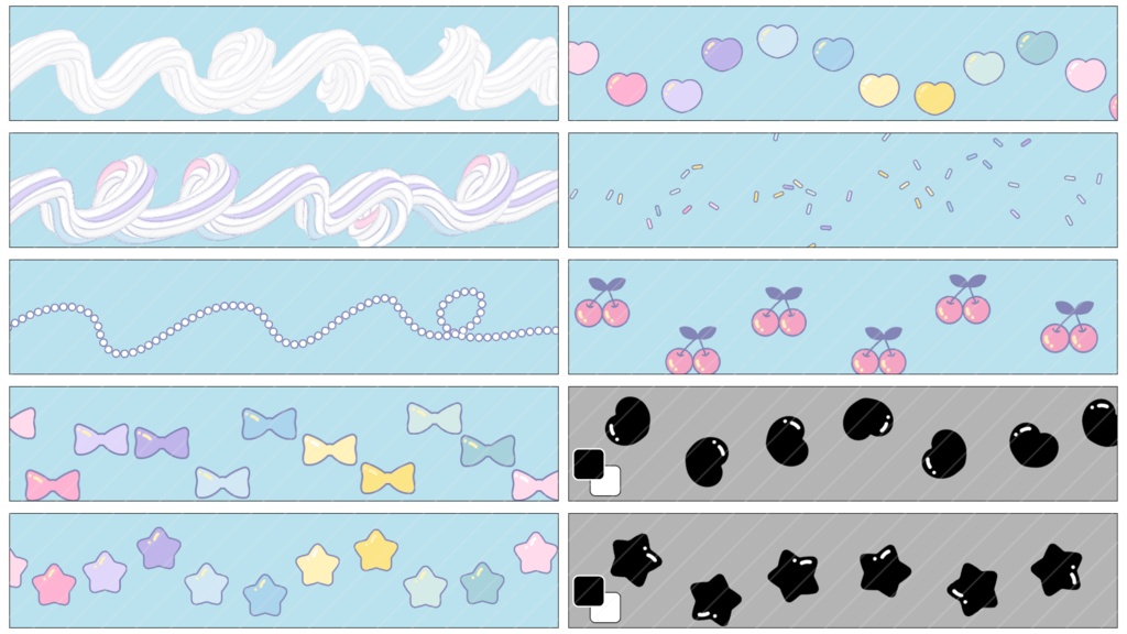 ホイップクリームデコブラシセットレトロポップVer.