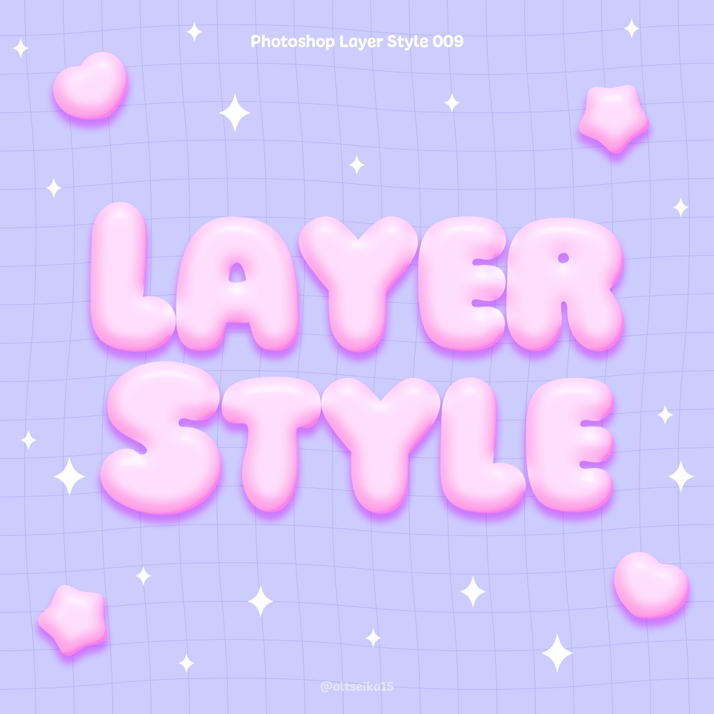 【Photoshopレイヤースタイル】単体001〜015
