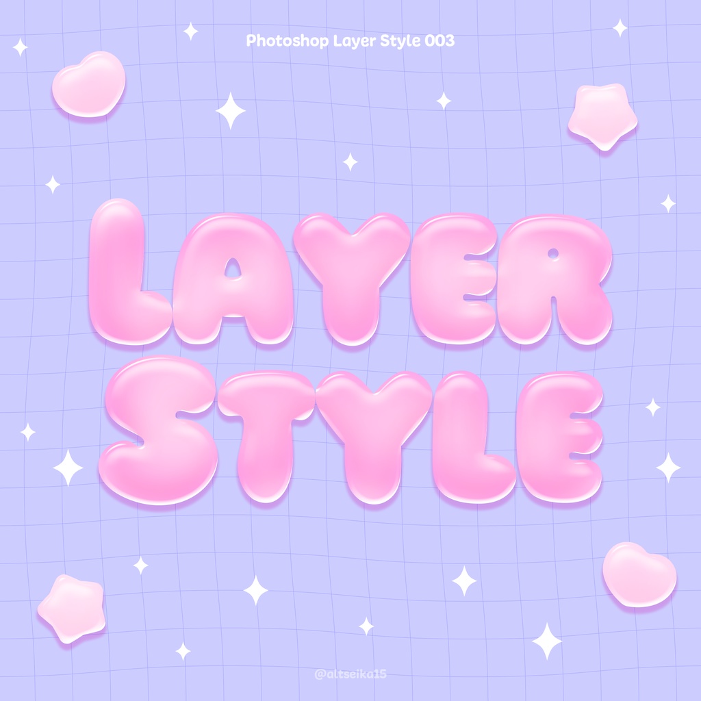 【Photoshopレイヤースタイル】単体001〜015